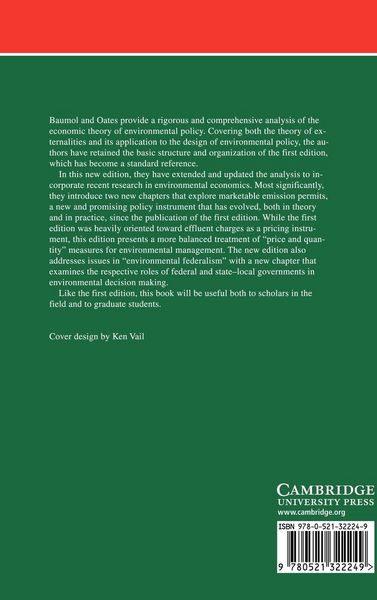Produktbild: The Theory of Environmental Policy