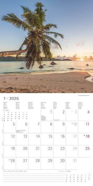 Produktbild: Summer Dreams 2026 - Broschürenkalender 30x30 cm (30x60 geöffnet) - Kalender mit Platz für Notizen - Bildkalender - Wandplaner - Alpha Edition