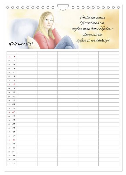 Produktbild: Elternspr&uuml;che Familienplaner (Wandkalender 2026 DIN A4 hoch), CALVENDO Monatskalender