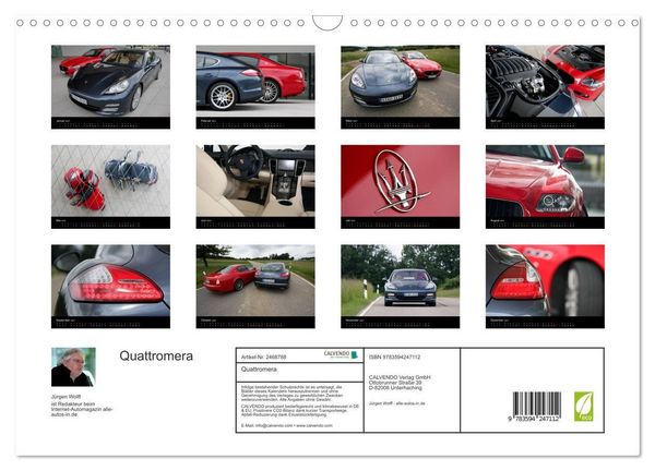 Produktbild: Quattromera (Wandkalender 2027 DIN A3 quer), CALVENDO Monatskalender