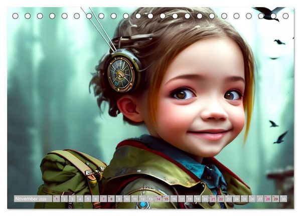 Produktbild: Starke M&auml;dchen - Steampunk Welten (Tischkalender 2026 DIN A5 quer), CALVENDO Monatskalender