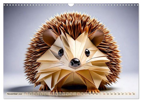 Produktbild: Wilde Origami Tiere (Wandkalender 2026 DIN A3 quer), CALVENDO Monatskalender