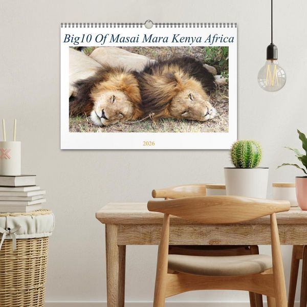 Produktbild: Big10 Of Masai Mara Kenya Africa (Wall Calendar 2026 DIN A3 landscape), CALVENDO 12 Month Wall Calendar