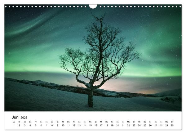 Produktbild: Nordlichter - Farbenspiel am arktischen Nachthimmel (Wandkalender 2026 DIN A3 quer), CALVENDO Monatskalender