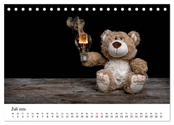 Produktbild: Eddy, der Teddy (Tischkalender 2026 DIN A5 quer), CALVENDO Monatskalender
