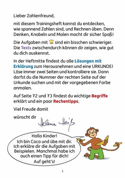Produktbild: &Uuml;bungsheft 1. Klasse - Mathe trainieren
