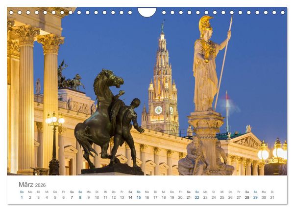Produktbild: Traumhaftes Wien 2026 (Wandkalender 2026 DIN A4 quer), CALVENDO Monatskalender