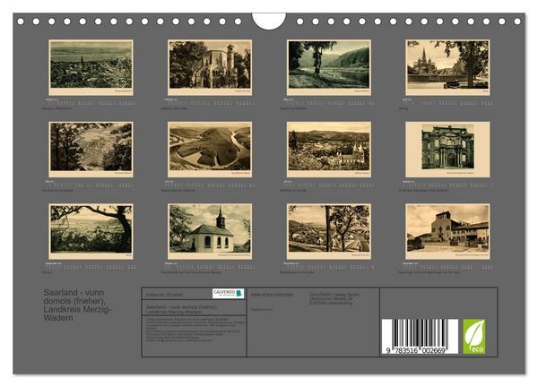 Produktbild: Saarland - vunn domols (frieher), Landkreis Merzig-Wadern (Wandkalender 2026 DIN A4 quer), CALVENDO Monatskalender