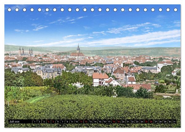 Produktbild: Sachsen-Anhalt - Orte zur Kaiserzeit in Farbe - Fotos restauriert und koloriert (Tischkalender 2026 DIN A5 quer), CALVENDO Monatskalender