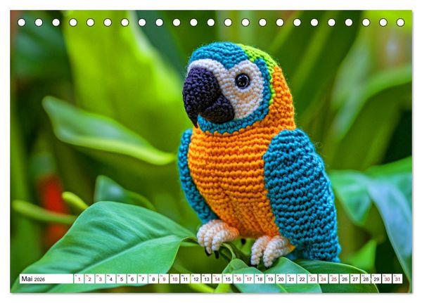 Produktbild: Strick-Safari - Gestrickte Tiere zum Verlieben (Tischkalender 2026 DIN A5 quer), CALVENDO Monatskalender