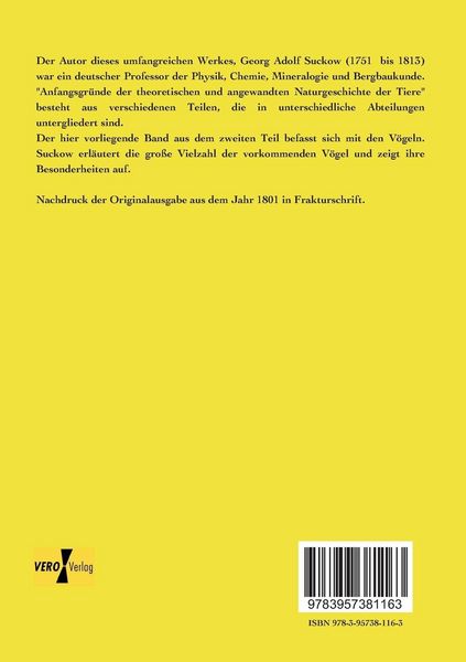 Produktbild: Anfangsgr&uuml;nde der theoretischen und angewandten Naturgeschichte der Tiere