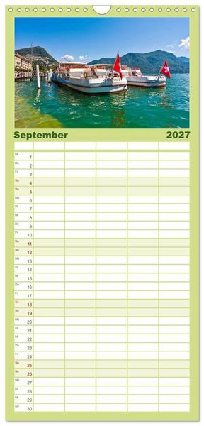Produktbild: Familienplaner 2027 - TESSIN Werner Dieterich mit 5 Spalten (Wandkalender, 21 x 45 cm) CALVENDO