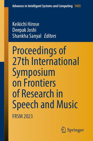 Produktbild: Proceedings of 27th International Symposium on Frontiers of Research in Speech and Music
