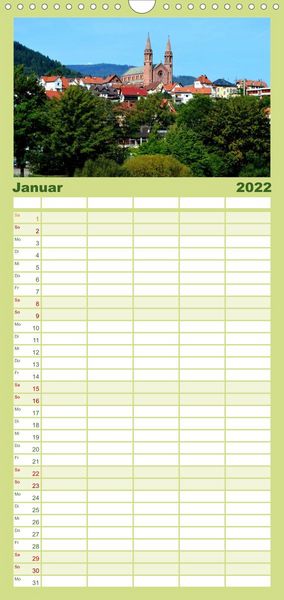 Produktbild: Familienplaner Malerisches Murgtal (Wandkalender 2022 , 21 cm x 45 cm, hoch)