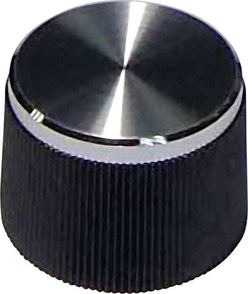 Produktbild: TRU Components 21/6 Drehknopf Schwarz (&Oslash; x H) 21mm x 15mm 1St.