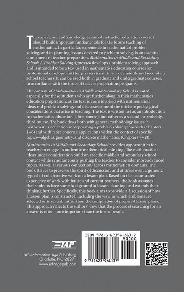 Produktbild: Mathematics in Middle and Secondary School