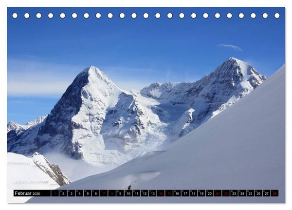 Produktbild: Eiger, M&ouml;nch und Jungfrau 2026 (Tischkalender 2026 DIN A5 quer), CALVENDO Monatskalender