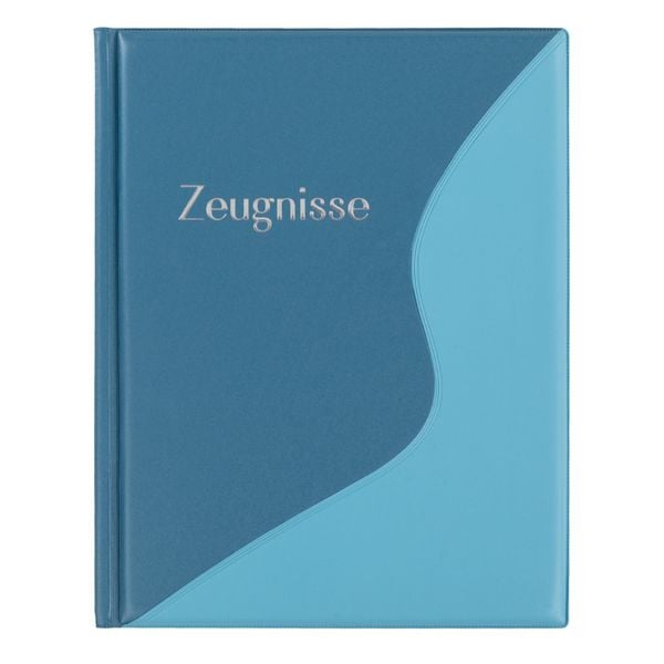 Produktbild: Idena Zeugnismappe mit 12 Klarsichth&uuml;llen 100&micro; pastell blau DIN A4