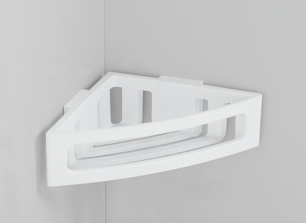 Produktbild: Turbo-Loc&reg; Eckablage Mod. Bralia, Wei&szlig;, befestigen ohne bohren