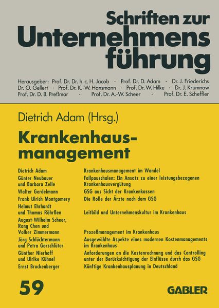 Krankenhausmanagement, Taschenbuch von , Betriebswirtschaftlicher Verlag Gabler, 9783322845931