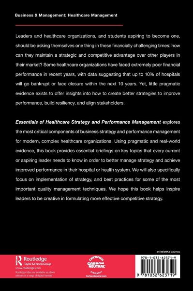 Produktbild: Essentials of Healthcare Strategy and Performance Management