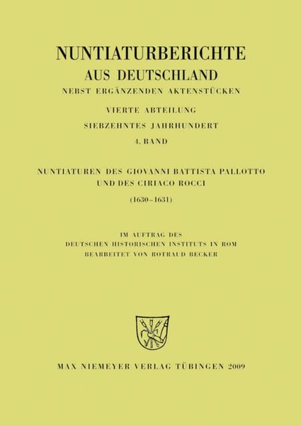 Produktbild: Nuntiaturen des Giovanni Battista Pallotto und des Ciriaco Rocci (1630-1631)