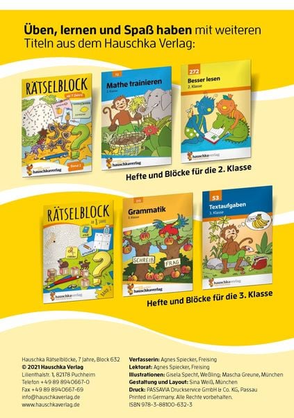 Rätselblock ab 7 Jahre - Band 1