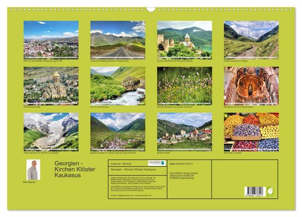 Produktbild: Georgien - Kirchen Kl&ouml;ster Kaukasus (Wandkalender 2026 DIN A2 quer), CALVENDO Monatskalender