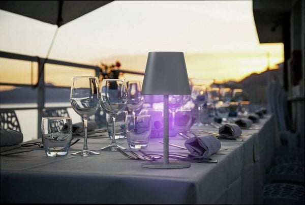 Produktbild: M-e modern-electronics LUNA-80W 41434 Akku-Tischlampe LED LED fest eingebaut 3W Wei&szlig;