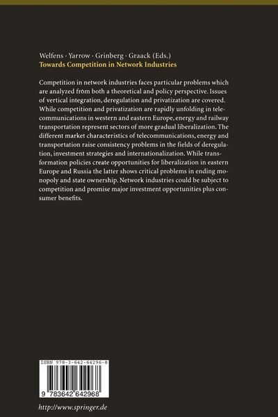 Produktbild: Towards Competition in Network Industries