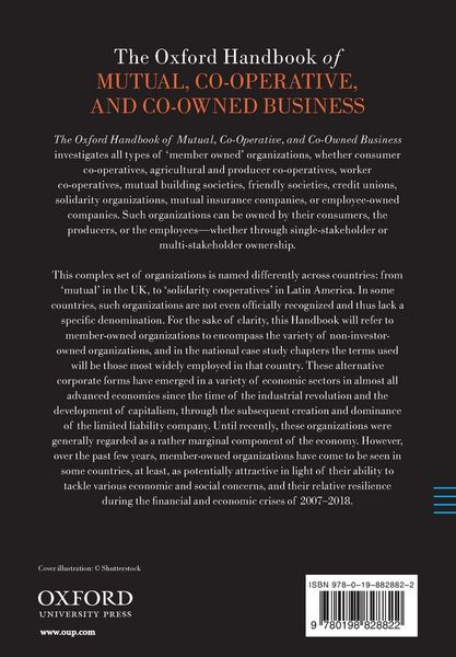Produktbild: The Oxford Handbook of Mutual, Co-Operative & Co-Owned Business