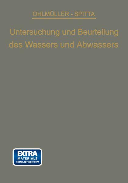 Produktbild: Die Untersuchung und Beurteilung des Wassers und des Abwassers