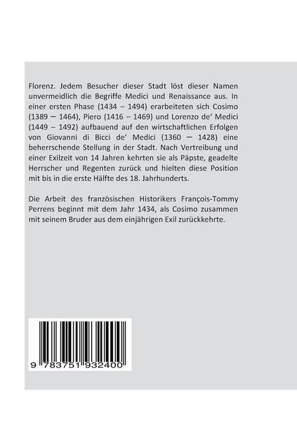 Produktbild: Die Herrschaft der Medici &uuml;ber Florenz