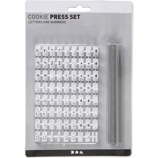 Produktbild: Creativ Company Stempel-Set, Buchstaben, Zahlen, H 6 mm, wei&szlig;, 1 Set