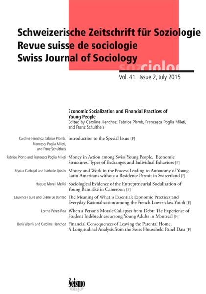 Produktbild: Schweizerische Zeitschrift f&uuml;r Soziologie 41/2