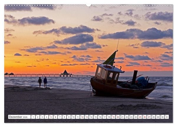 Produktbild: Insel Usedom - Wellen, Strand und mehr (hochwertiger Premium Wandkalender 2026 DIN A2 quer), Kunstdruck in Hochglanz