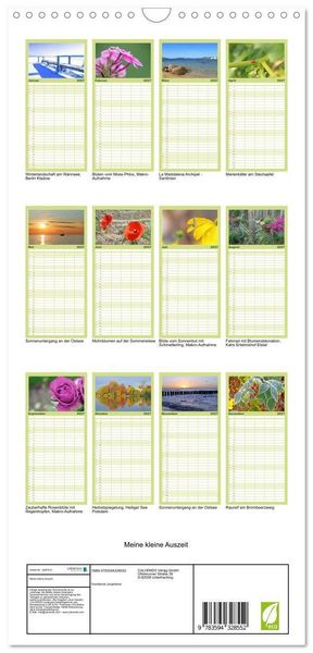 Produktbild: Familienplaner 2027 - Meine kleine Auszeit mit 5 Spalten (Wandkalender, 21 x 45 cm) CALVENDO