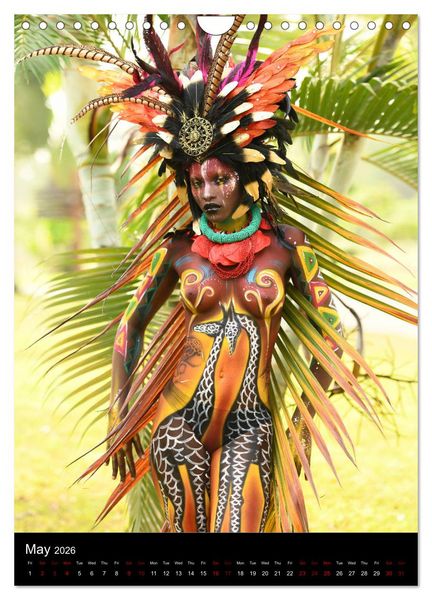 Produktbild: Equatorial Guinea Bodypainting Festival (Wall Calendar 2026 DIN A4 portrait), CALVENDO 12 Month Wall Calendar
