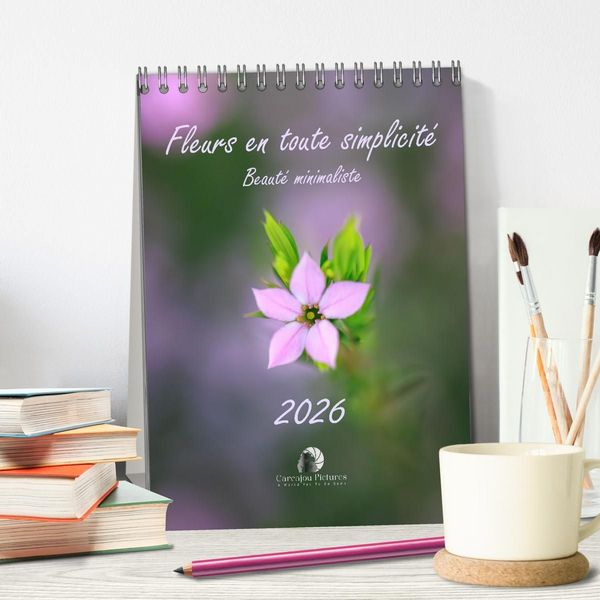 Produktbild: Fleurs en toute simplicit&eacute; - Beaut&eacute; minimaliste (Calendrier de bureau 2027 DIN A5 horizontal), CALVENDO calendrier mensuel