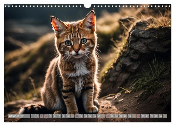 Produktbild: Hier kommt Mietzi (Wandkalender 2026 DIN A3 quer), CALVENDO Monatskalender