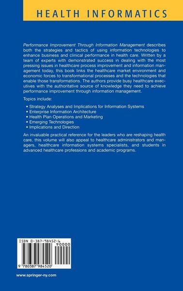 Produktbild: Performance Improvement Through Information Management
