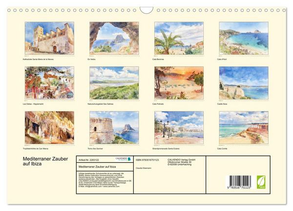 Produktbild: Mediterraner Zauber auf Ibiza (Wandkalender 2027 DIN A3 quer), CALVENDO Monatskalender