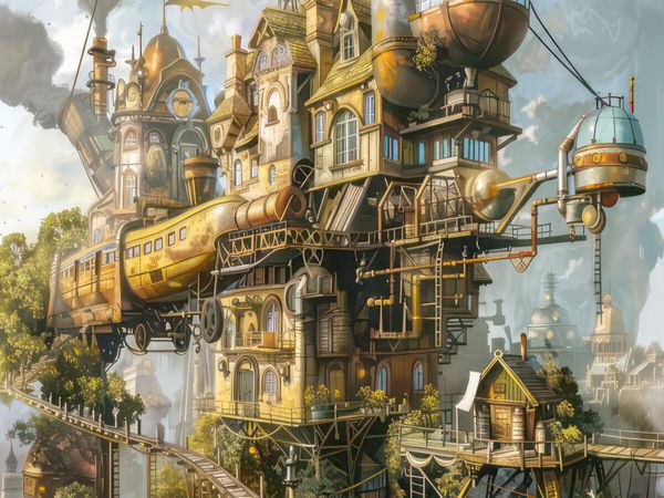 Produktbild: CALVENDO Puzzle Mechanische Steampunk-Fantasiewelt | 1000 Teile Lege-Gr&ouml;&szlig;e 64x48cm Foto-Puzzle f&uuml;r gl&uuml;ckliche Stunden