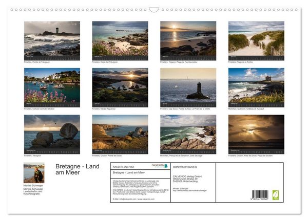 Produktbild: Bretagne - Land am Meer (Wandkalender 2026 DIN A2 quer), CALVENDO Monatskalender