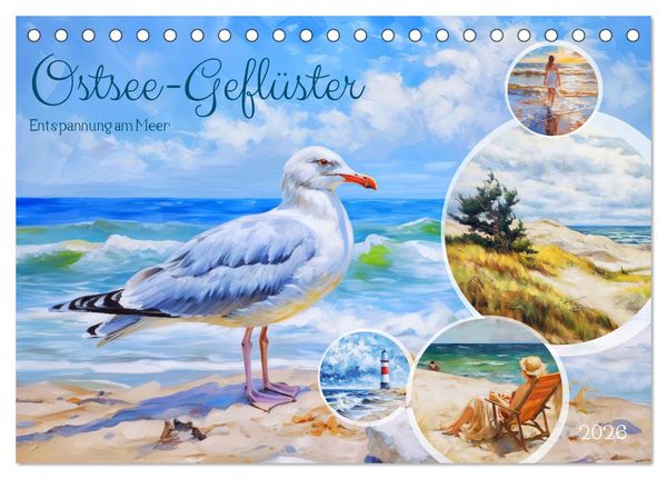 Produktbild: Ostsee-Gefl&uuml;ster - Entspannung am Meer (Tischkalender 2026 DIN A5 quer), CALVENDO Monatskalender