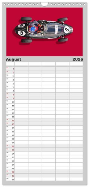Produktbild: Familienplaner 2026 - Legenden des Rennsports - Formel Junior 1955-1965 mit 5 Spalten (Wandkalender, 21 x 45 cm) CALVENDO