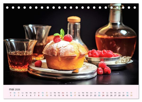 Produktbild: Les d&eacute;lices du temps (Calendrier de bureau 2026 DIN A5 vertical), CALVENDO calendrier mensuel