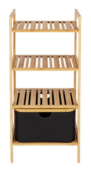 Produktbild: Regal mit 3 Etagen Mod. Ecori,  Bambus, recyceltes Polyester