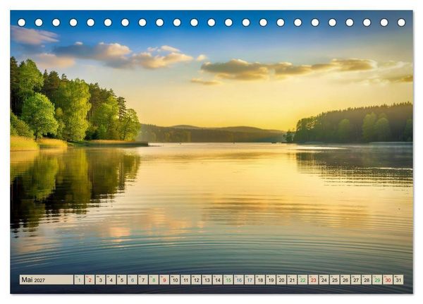 Produktbild: Mecklenburger - Seen (Tischkalender 2027 DIN A5 quer), CALVENDO Monatskalender