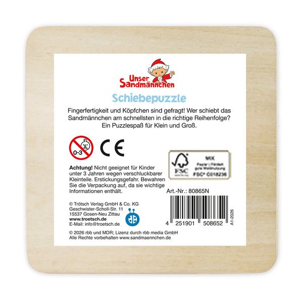 Produktbild: TR&Ouml;TSCH - Unser Sandm&auml;nnchen Schiebepuzzle aus Holz